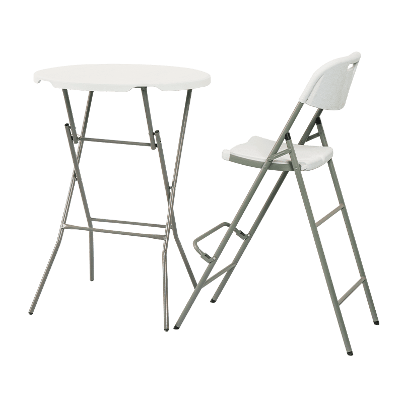 Bar Height Folding Chair With Backrest