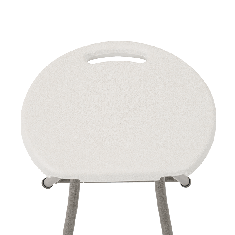 White circular folding high stool